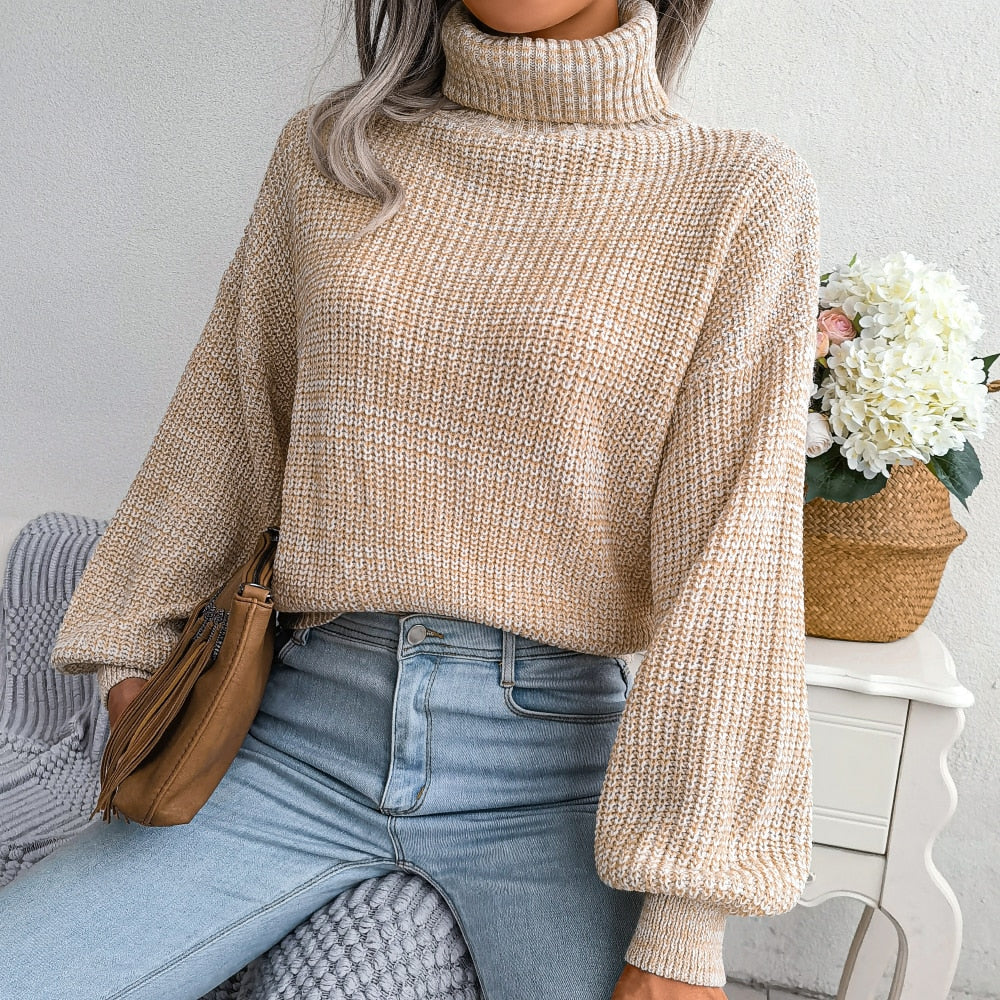 Heidi-Mode | Lässiger Gestrickter Rollkragenpullover