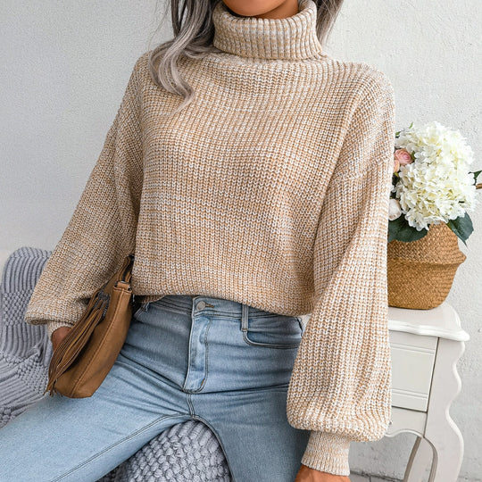 Heidi-Mode | Lässiger Gestrickter Rollkragenpullover