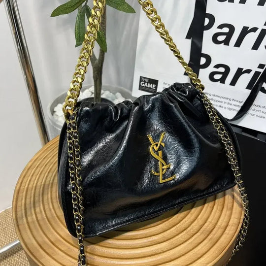 Heidi-Mode | Moderne und Trendige Damen-Crossover-Tasche, Klassisches Pu-Leder, Damenschultertasche, Einfache Kette, Quadratisches Portemonnaie