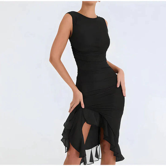 bodycon jurk met ruches