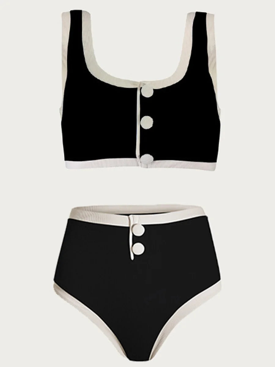 Heidi-Mode | Button High Waist Bikini Satzs