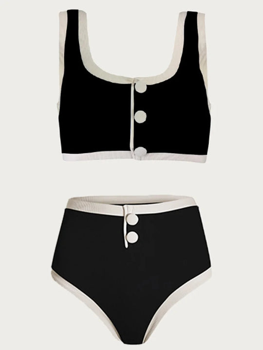Heidi-Mode | Button High Waist Bikini Satzs