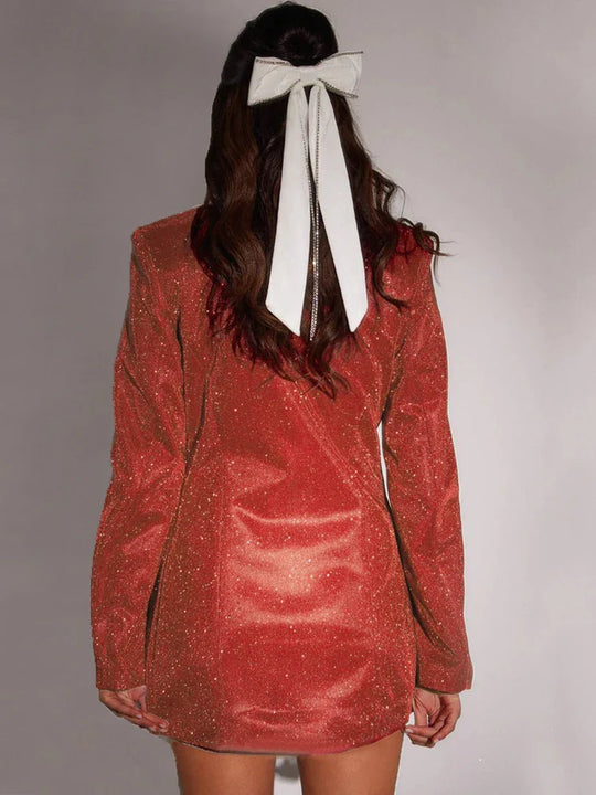 Heidi-Mode | Heller Seiden Glänzender Blazer