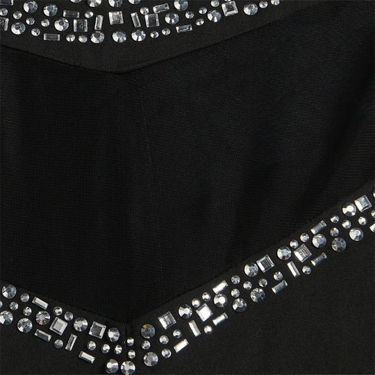 Heidi-Mode | Diamanten Netz Rückenfreies Schlaghose Overall
