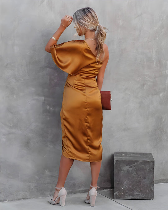 Heidi-Mode | Élise Luxuriös Seiden Festkleid Pure Eleganz & Raffinierter Stil