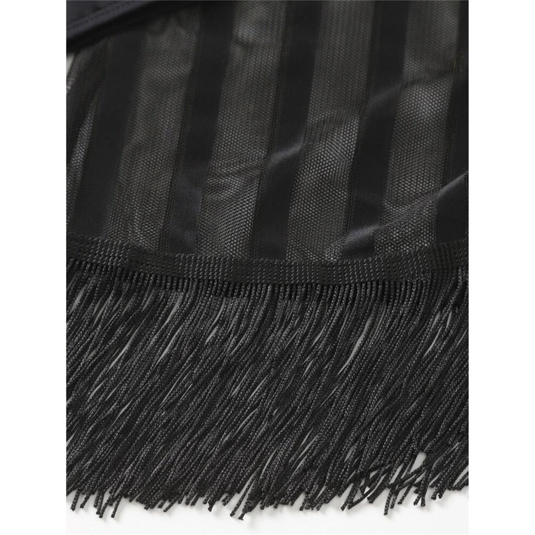 Heidi-Mode | Sarong Fransen Tassel Bikini Satzs & Minirock