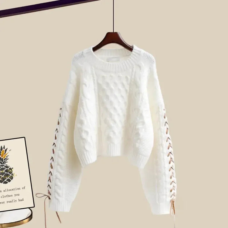 Heidi-Mode | Zweiteiliges Set für Frauen mit Pulli und Weitem, Bequemen und Warmen Hosen