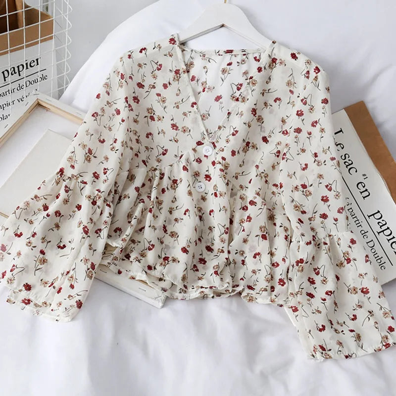 Heidi-Mode | Chloé Jahrgang Chiffon Lockere Bluse