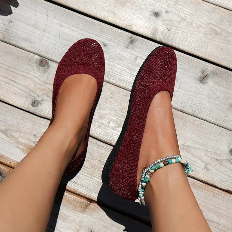 Heidi-Mode | Bequeme Mesh Ballerinas