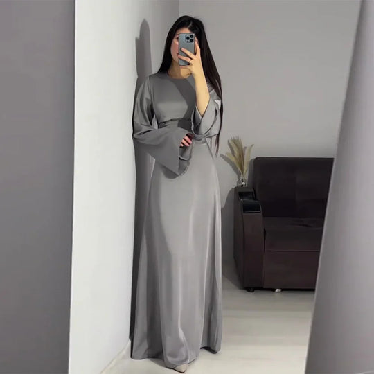Rundhals Damen Kleid