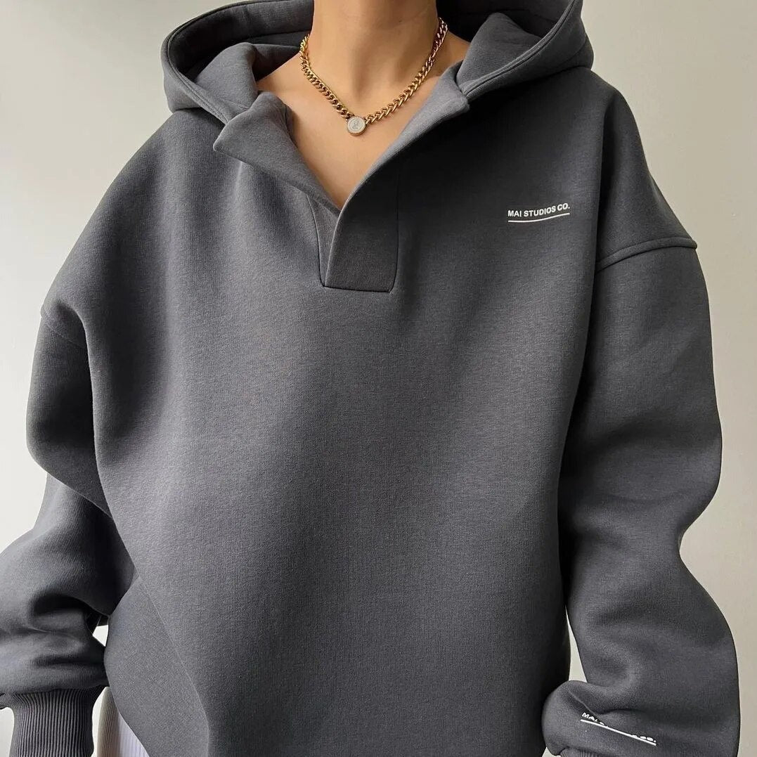 Heidi-Mode | Elegance Sweatshirt Mit V Ausschnitt