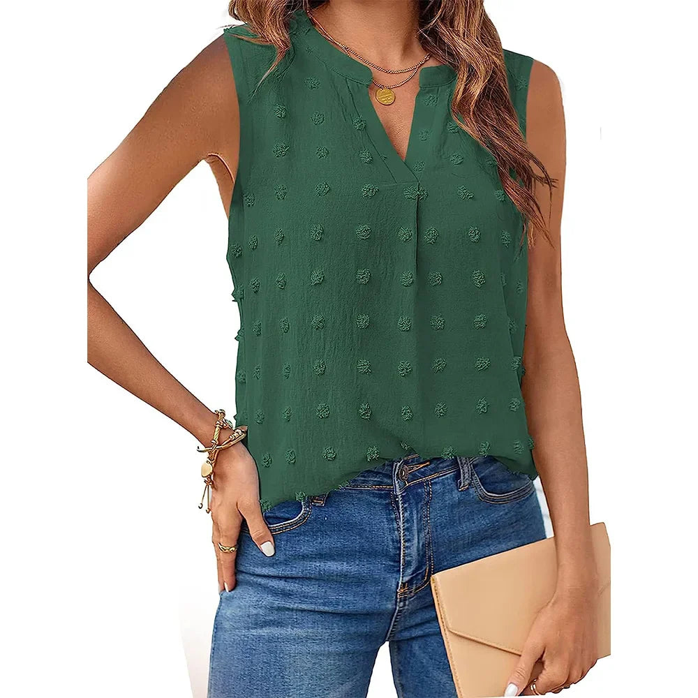 Heidi-Mode | Damen Tops Sommer Tank Top für Frauen Ohne Ärmel Blusen Frühling Korsett V-Ausschnitt Schöne Legere T-Shirts