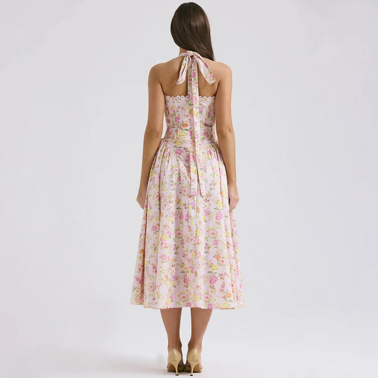 Heidi-Mode | Halter Urlaub Midi Kleider
