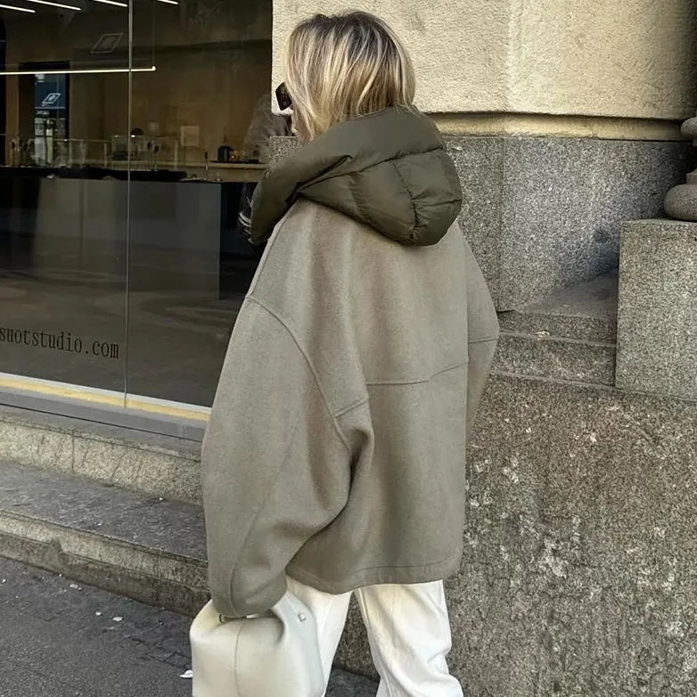 Heidi-Mode | Damen Wolljacke mit Kapuze