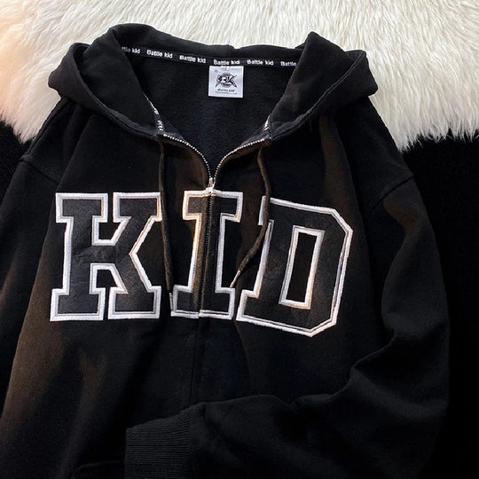 „KID“-Zip-Sweatshirt für Damen