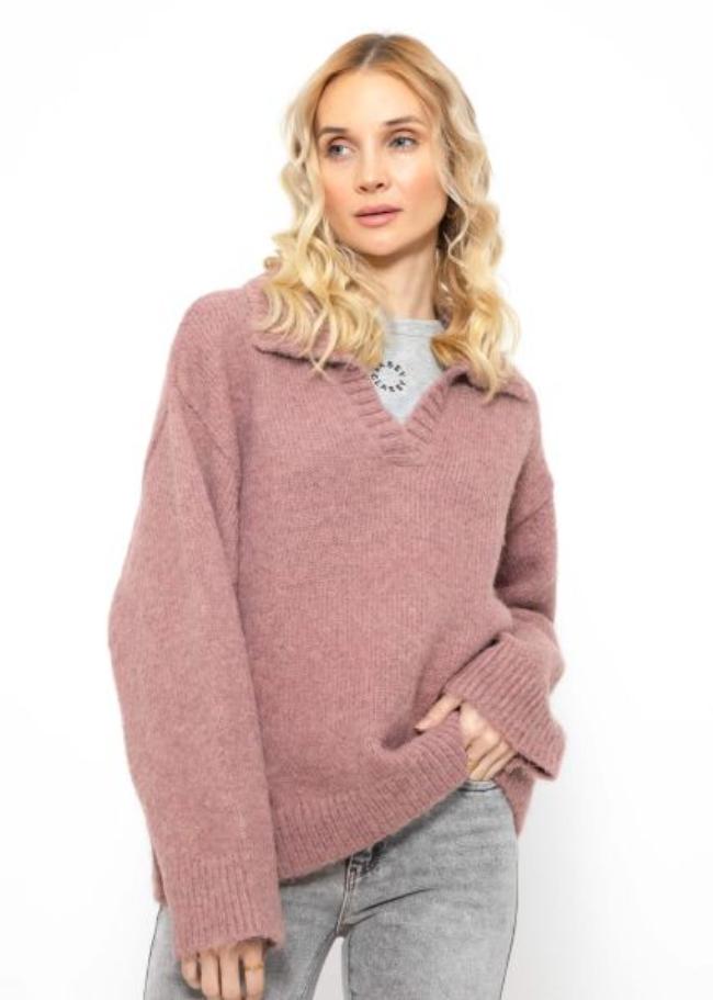 HeidiMode - Strickpullover Mit Kragen