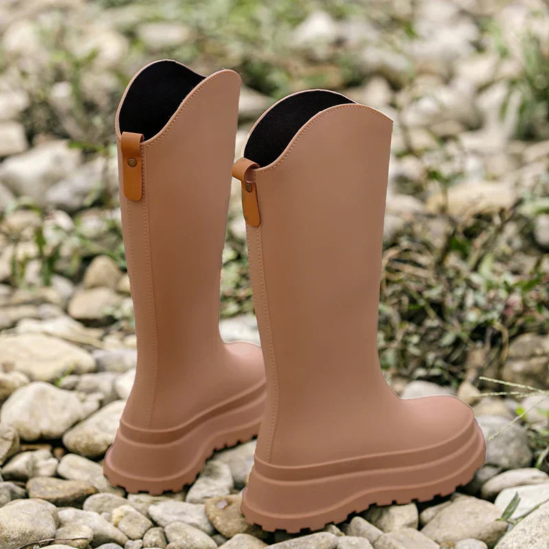 Heidi-Mode | Damen Regenstiefel hoch & wasserdicht mit Komfortsohle