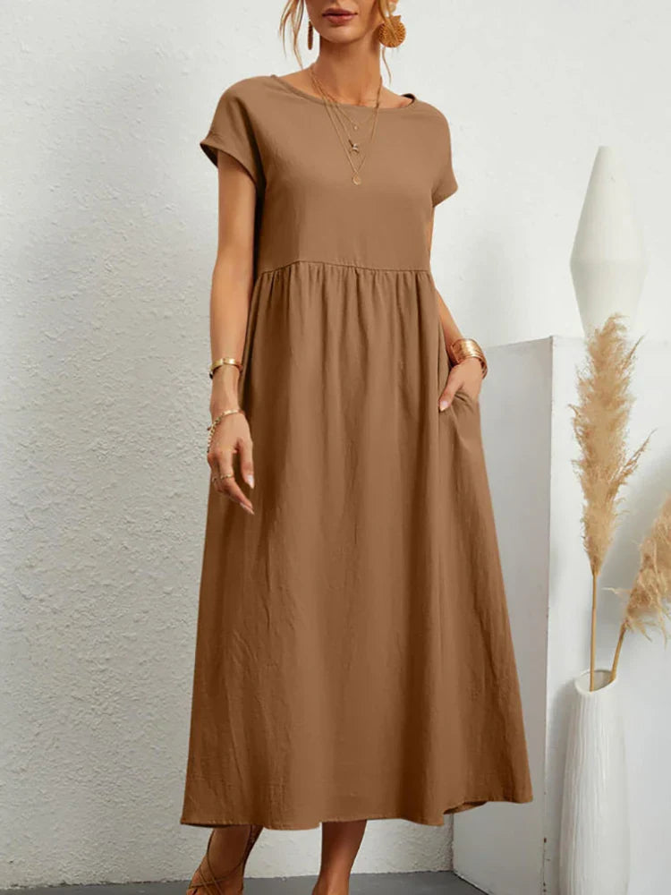 Vintage-Baumwollkleid mit Ausschnitt - Brenda