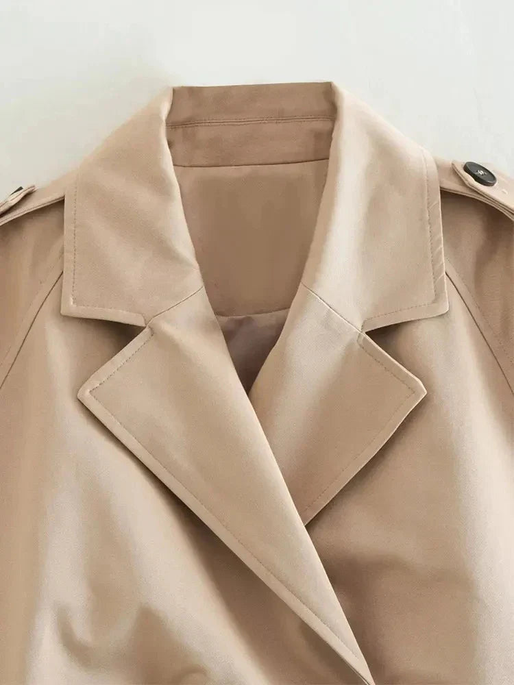 Heidi-Mode | Cropped Trenchcoat für Damen für Jeden Anlass