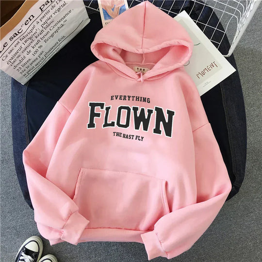 Heidi-Mode | Stilvoll Bedruckter Pullover mit Kapuze für Frauen