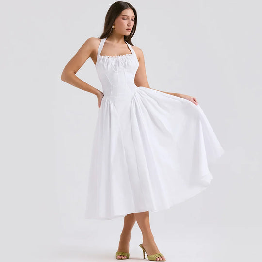 Heidi-Mode | Halter Urlaub Midi Kleider