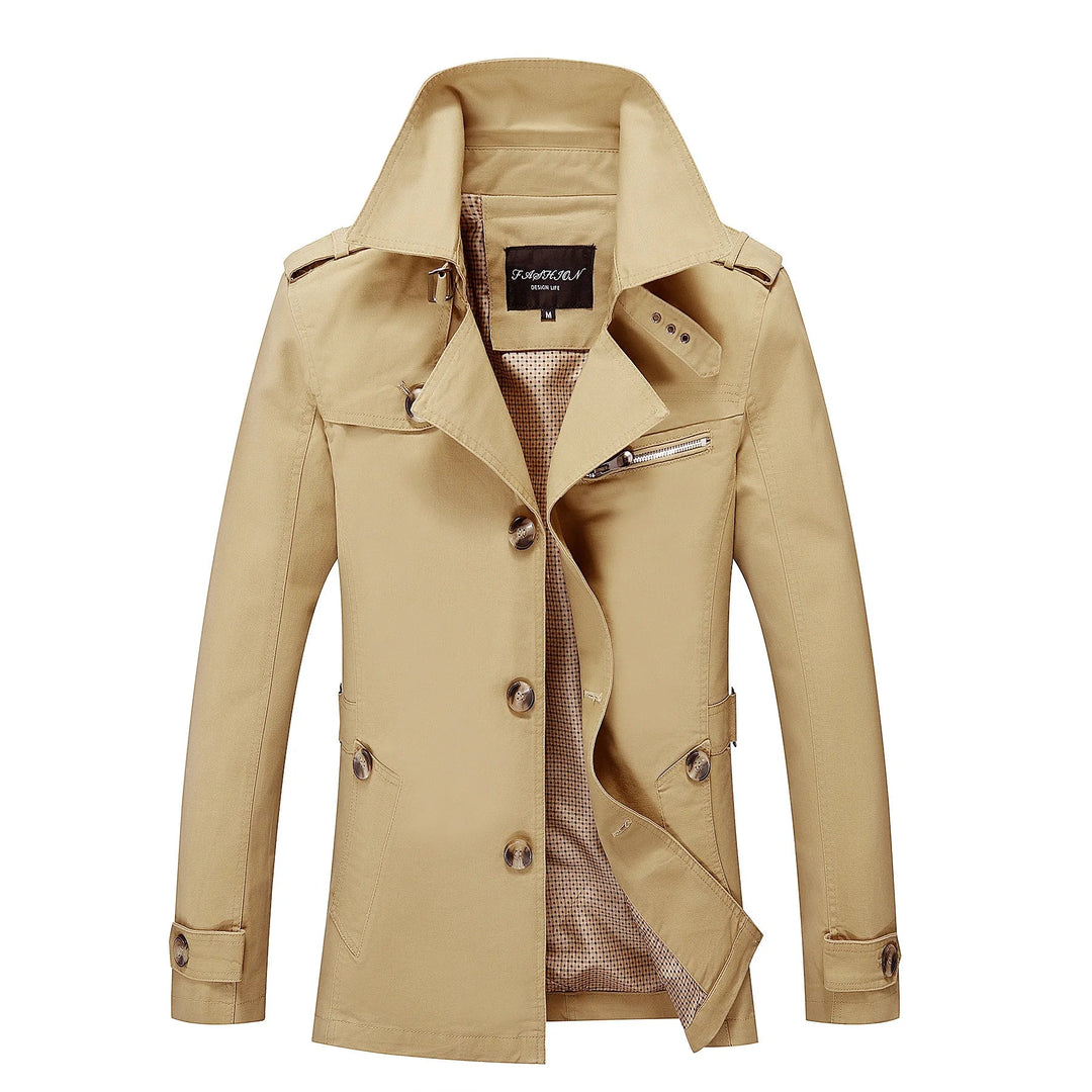 Heidi-Mode - Stylischer langer Herbst-Trenchcoat für Herren
