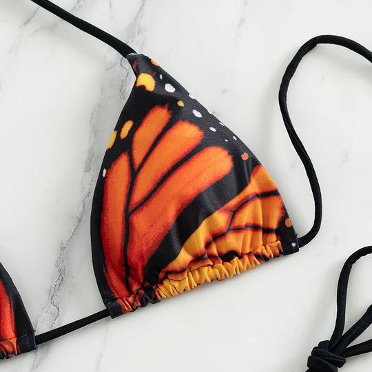 Heidi-Mode | Butterfly Triangle Thong Mikro Bikini Satzs