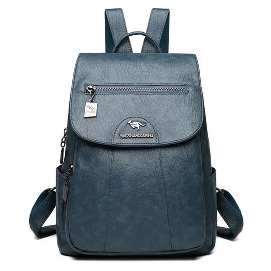 Heidi-Mode | Diebstahlsicherer Lederrucksack mit Großem Fassungsvermögen für Damen