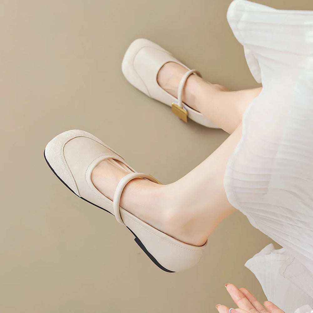 Heidi-Mode | Frühling Frauen Outdoor Schuhe Koreanischer Stil Flache Schuhe Frauen Lässige Mary Jane Schuhe Fest und Arbeitskleidung