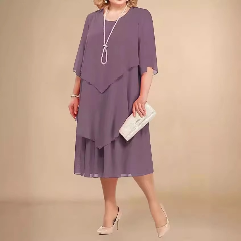 Heidi-Mode | Elegantes Chiffonkleid mit Lagen-Look