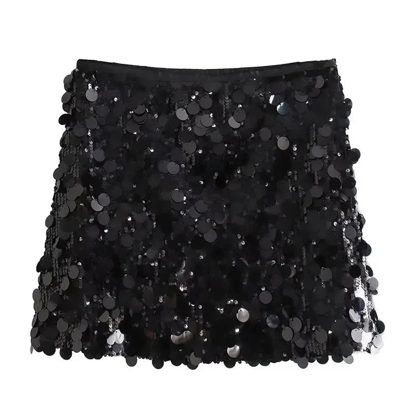 Heidi-Mode | Rock Damen Kurz Glitzerrock