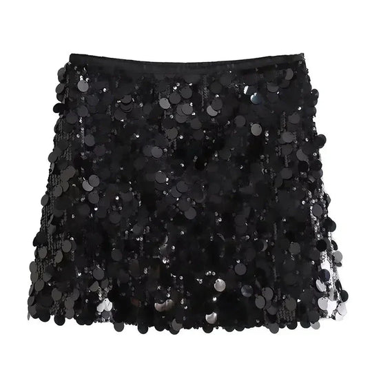 Heidi-Mode | Rock Damen Kurz Glitzerrock