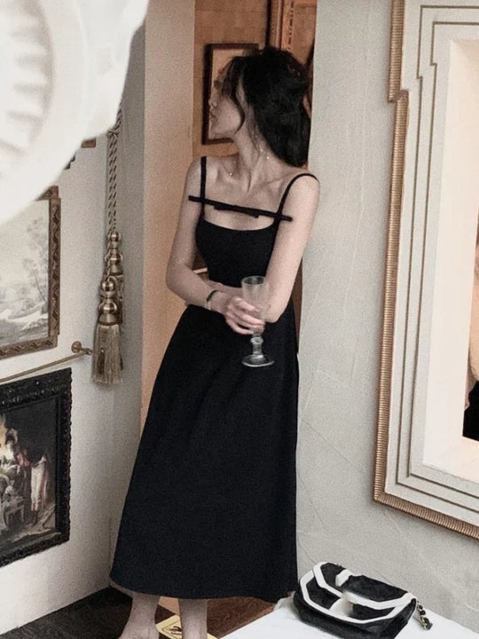 Heidi-Mode | Y2K Sommerkurzes Kleid Damen Solid Spaghetti-Träger Abendfestkleider Elegantes Ärmelloses Sexy A-Linie Einteiler Vestido Mujer