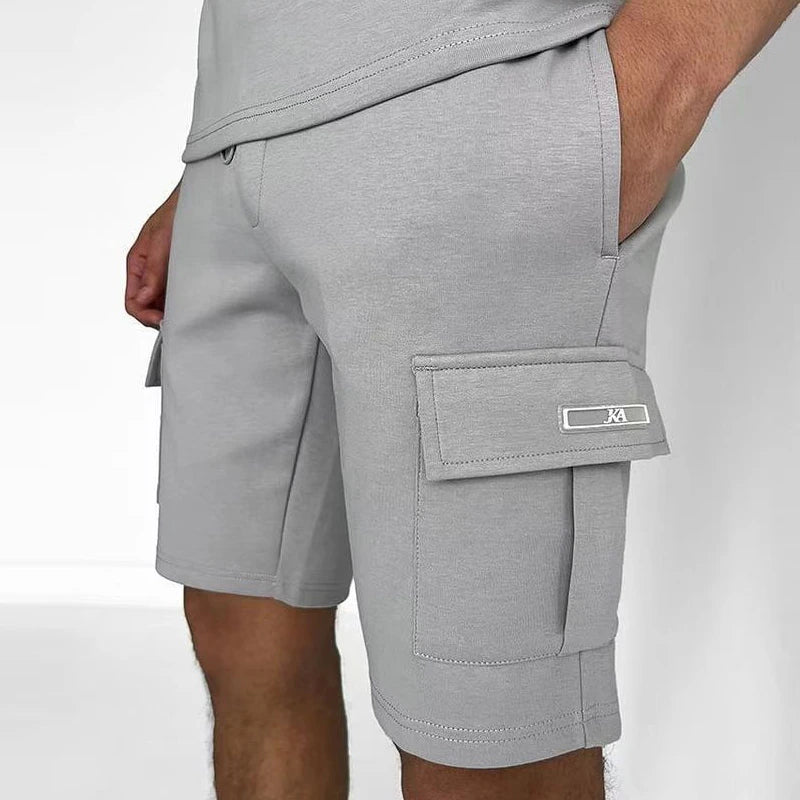 Heidi-Mode Solides Hemd Cargo Shorts