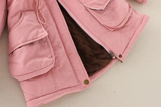 Heidi | Damen Parkajacke mit Kapuze und Fleecefutter mit Taschen