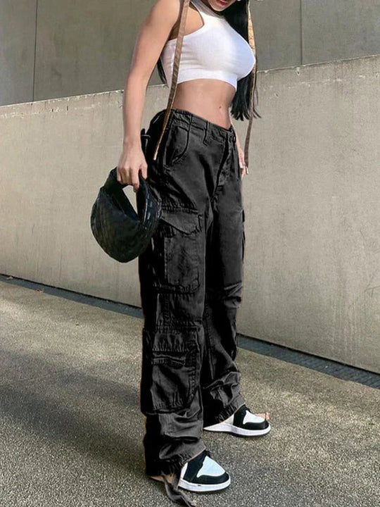 Heidi-Mode | High-Waisted Cargo Jeans für Frauen