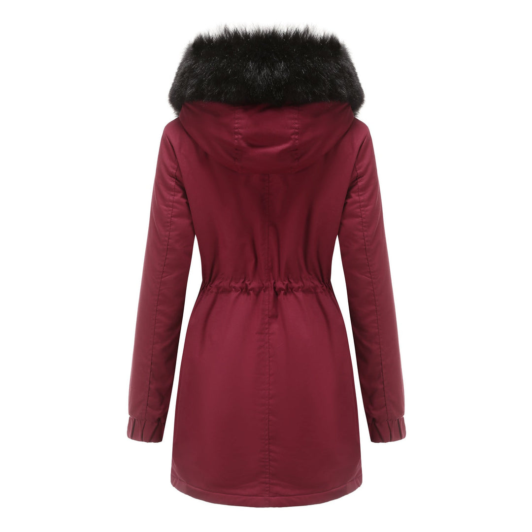 Heidi-Mode | Damenjacke für Halblangen Parka mit Schickem Pelzkragen