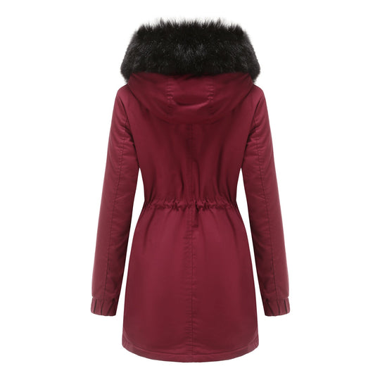 Heidi-Mode | Damenjacke für Halblangen Parka mit Schickem Pelzkragen
