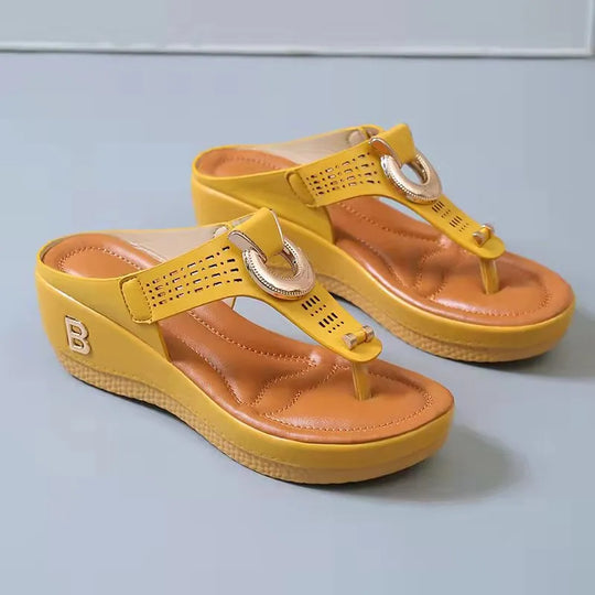 Heidi-Mode | Sommerschuhe, Große Plateausohlen, Rutschfest, Bequeme Strandschuhe