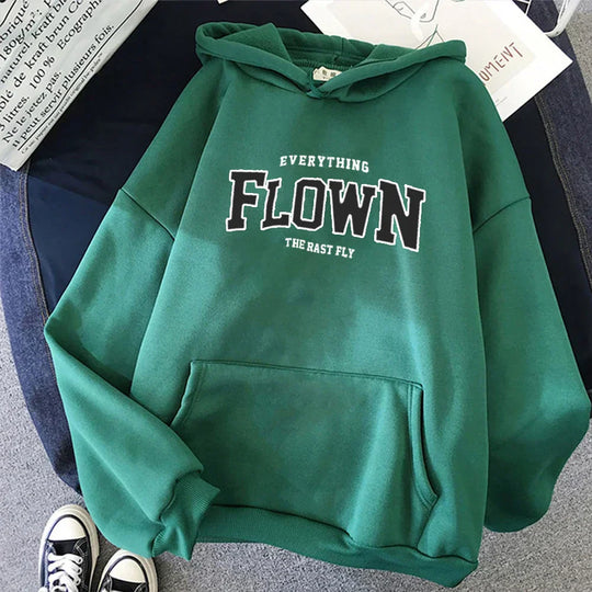 Heidi-Mode | Stilvoll Bedruckter Pullover mit Kapuze für Frauen