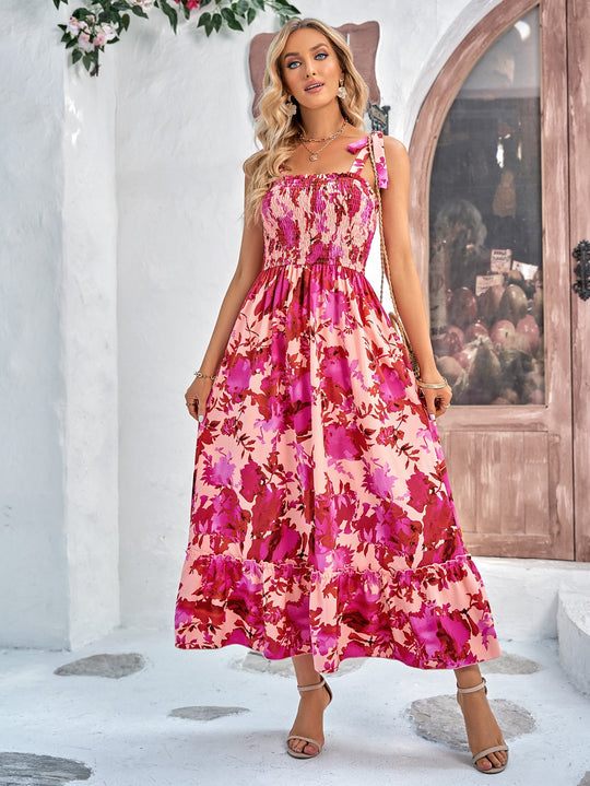 jurk met roze print