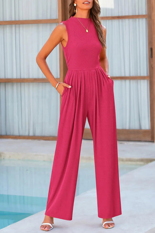 Jumpsuit mit Rundhalsausschnitt