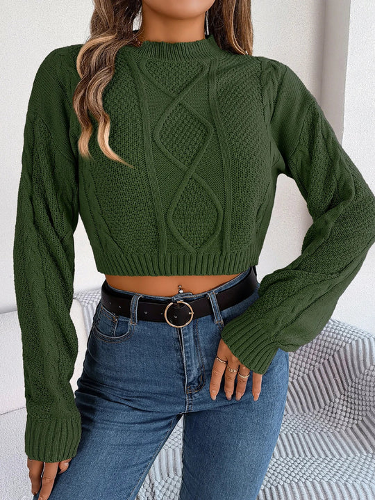 Heidi-Mode | Trendy Gestrickter Cropped Pullover