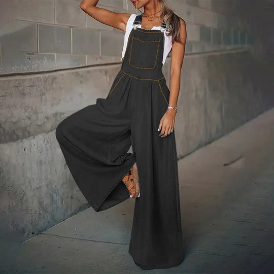 Heidi - Denim-Overall mit weitem Bein