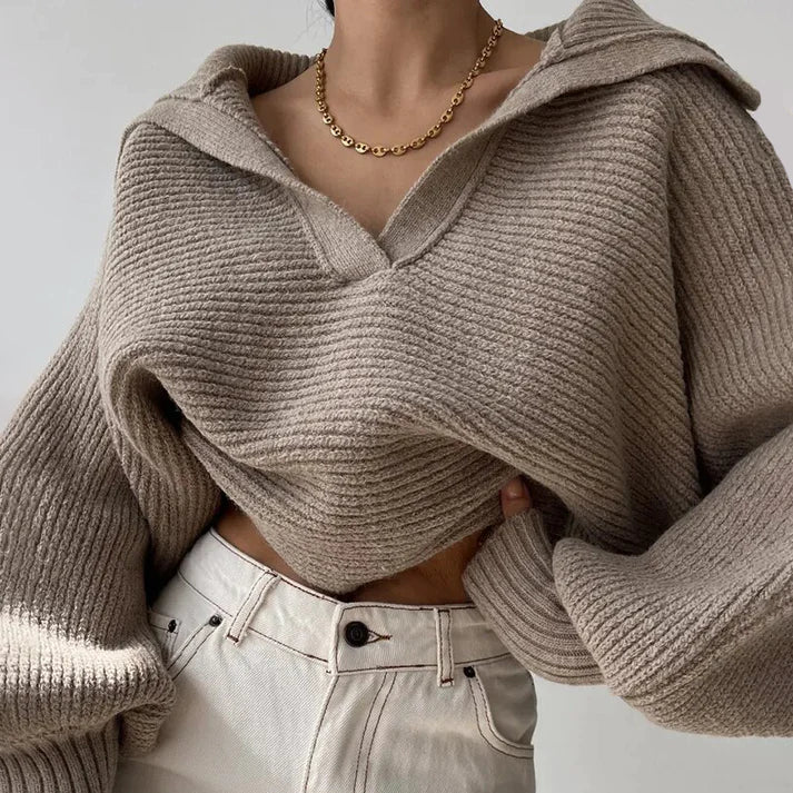 Heidi-Mode | Strickrollkragenpullover mit Kragen