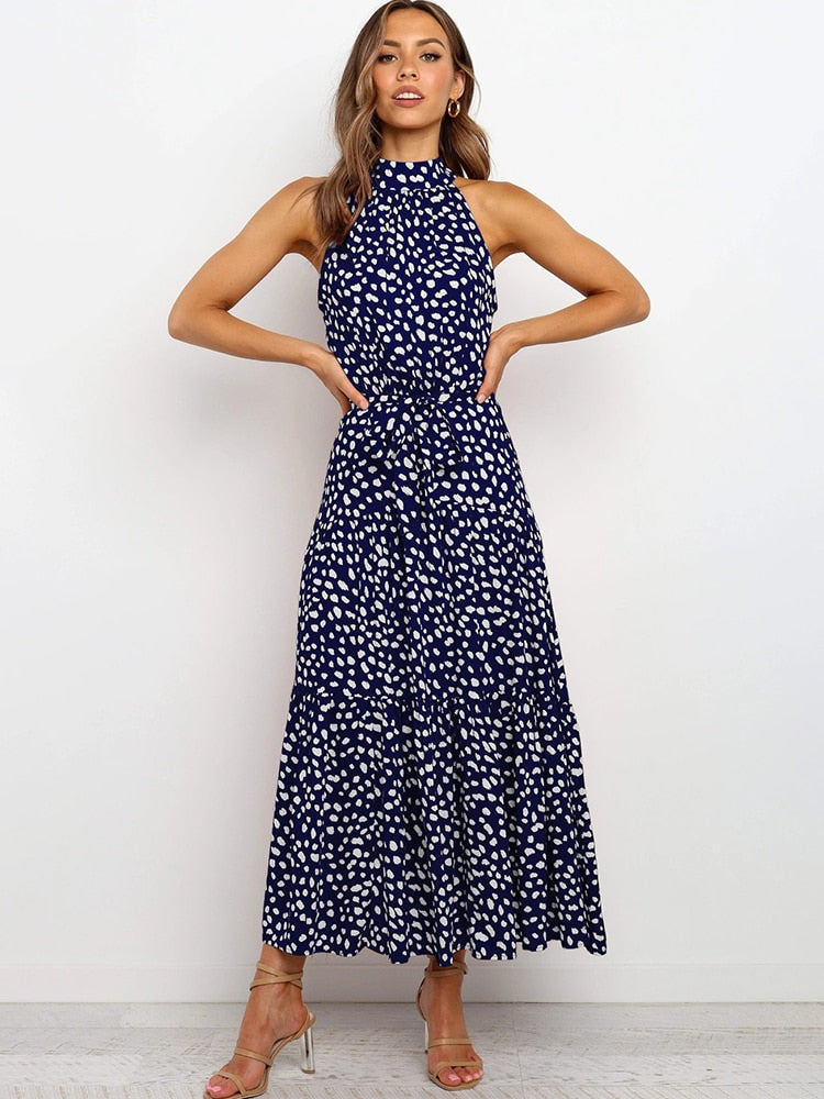 Sommerkleid mit Polka-Dot-Print