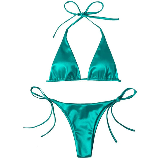 Heidi-Mode | Frauen Sexy Mikro Mini Bikini Thong Halter G String Bh Bikinis Set Badeanzug Rückenfrei Neu Badebekleidung Badeanzüge