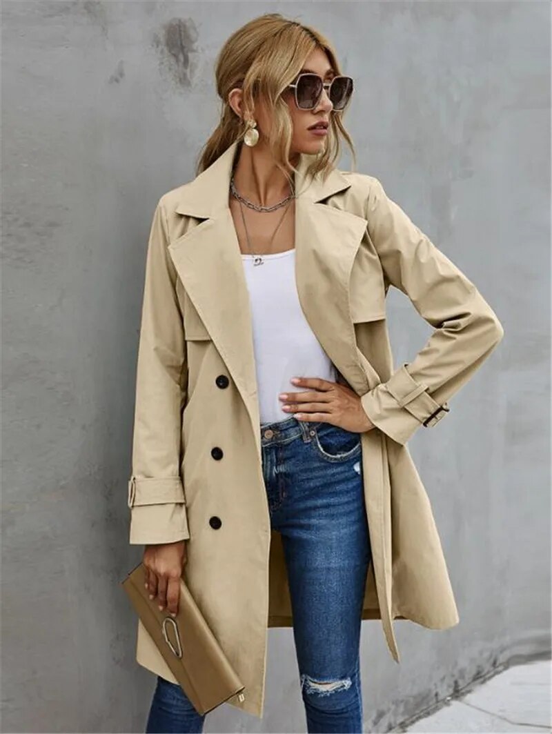 Heidi-Mode - Schicker und Stilvoller Herbst-Trenchcoat für Frauen