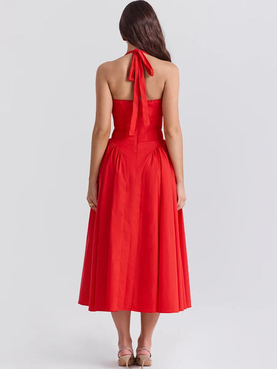 Heidi-Mode | Halter Urlaub Midi Kleider