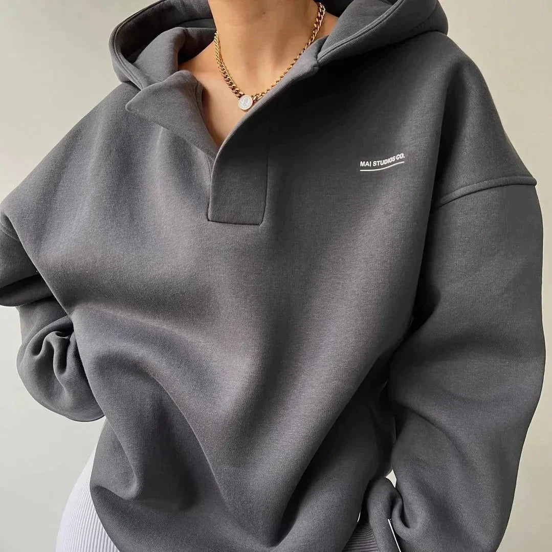 Heidi-Mode | Elegance Sweatshirt Mit V Ausschnitt